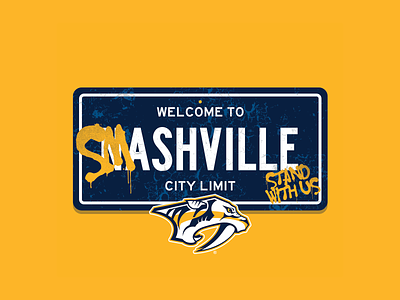 Smashville apparel design hockey nhl tshirt vector