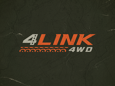 4Link 4WD 4wd branding camo design graphic design logo nature off road off-road outdoors vector wilderness wordmark