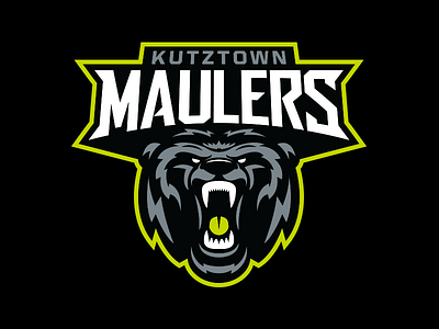 Kutztown Maulers fantasy football illustration logo sports typography