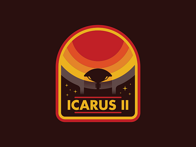Icarus II illustration minimal patch space sticker sunshine