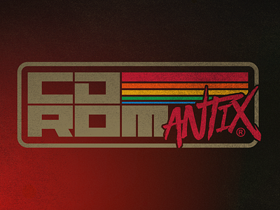 CD-ROMantix Wordmark 80s logo retro vintage wordmark