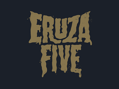 Eruza Five Logo custom type grime grunge hip hop logo logo design rap rapper