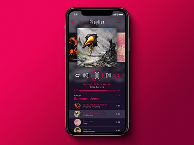 Daily UI :: 009 app dailyui dailyui 009 ios music music player playlist uiux uiuxdesign