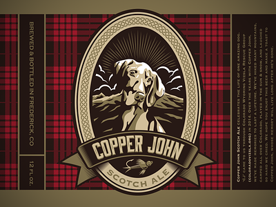 Copper John Ale beer beer label illustration label layout