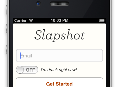 Slapshot iphone made by tyler slapshot
