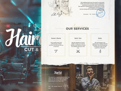 Barbershop Website Design barber shop barbershop branding design landing page photoshop poster poster design ui ux web webdesign website