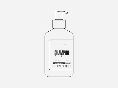 Shampoo branding design grooming illustration maapilim minimal scent shampoo skin care slow living vector