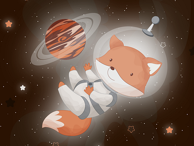 Fox astronaut 3d animation app branding design graphic design illustration logo motion graphics typography ui vector