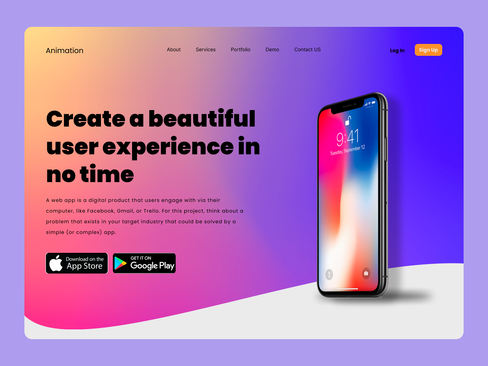 Animated landing page by aaditya patil on dribbble