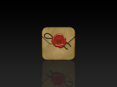 Icon - Classified apple crown icon iconography ios ios 5 ipad iphone ipod letter seal stamp string wax