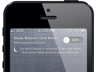Show Banners and Alerts vs. Do Not Disturb (iOS) alerts apple banners calls do not disturb ios ios 6 ipad iphone ipod ipod touch linen lock screen moon nc notification center show