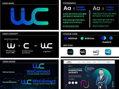 We Connect logo | (W+C+ connect) - logo concept | unused