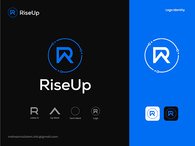 RiseUp | Tech Company Logo Design