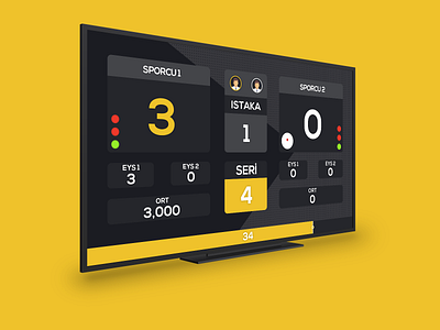 Billiards scoreboard 01 app flat illustration ui ux