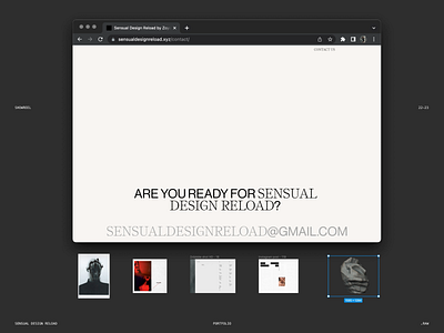 Design studio web page branding concept dark design page portfolio readymag web