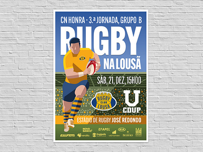 Poster announcing a rugby match