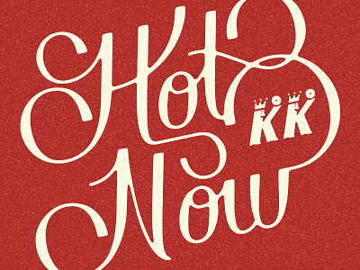Hot Now design donuts doughnuts krispy kreme lettering script