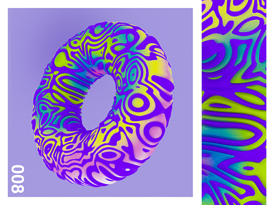 Abstract 008 3d abstract c4d cinema 4d gradient illustration ocatne pattern purple render torus