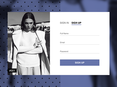 Sign Up - Daily UI #001 001 challenge daily ui design fashion minimal sign up ui user interface ux