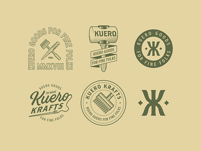 Kuero Krafts Rebranding art badge branding design graphic design identity illustraion lockup logo