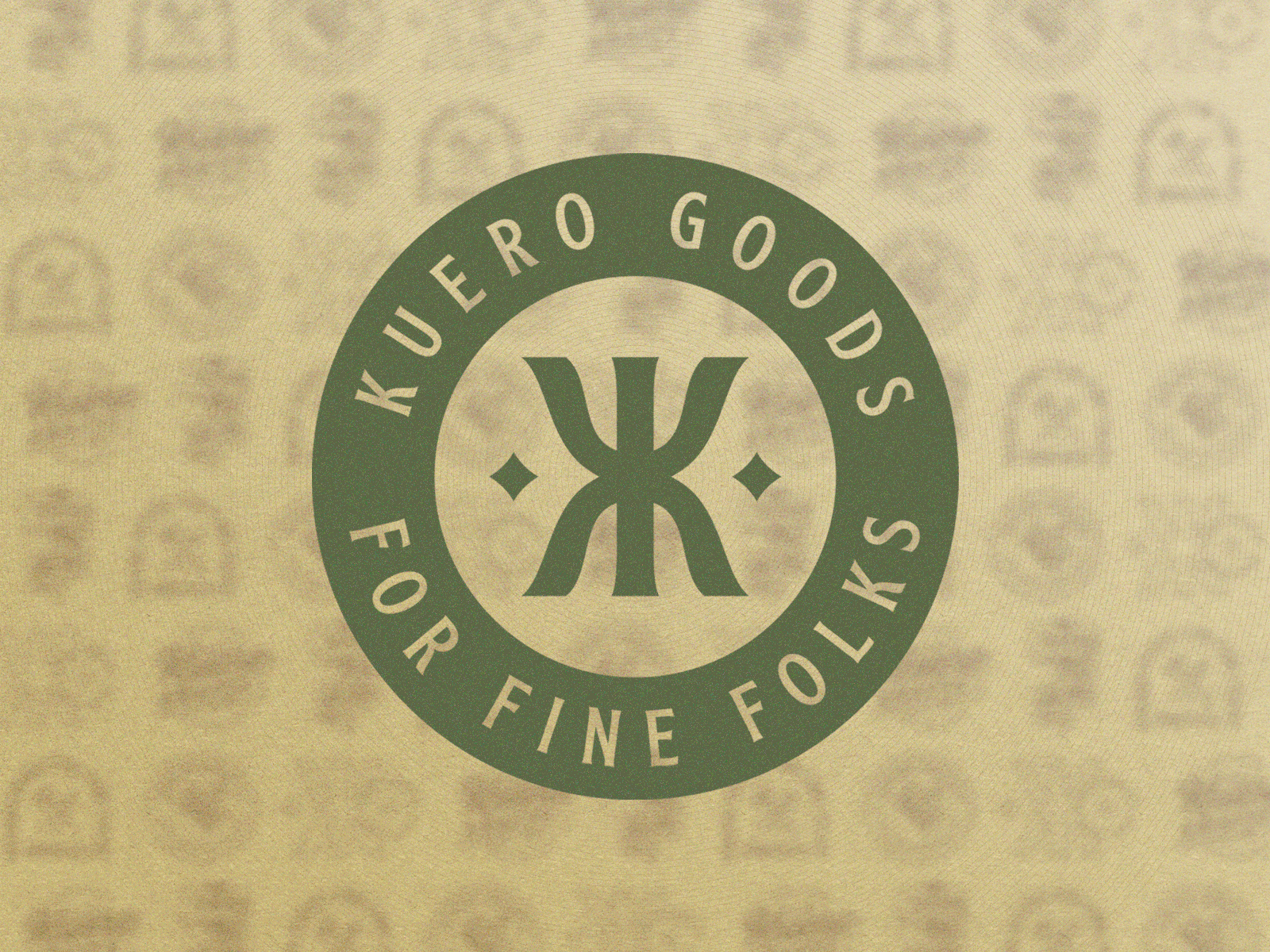 Kuero Krafts Rebranding badge branding illustration leather lockup logo pattern