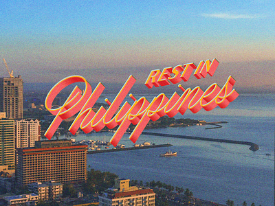 Eternal sleep design manila philippines postcard print texture type typography vector