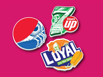 Sodam̶n̶ Good Sticker Pack art collection color custom death design illustration logo soda sticker vector