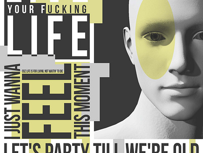 Live Your Life adobe design graphic design poster posterdesign typographic typography
