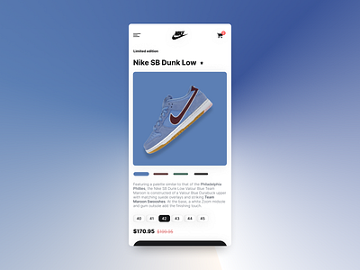 Web site mobile design: Nike Product Page figma mobile nike