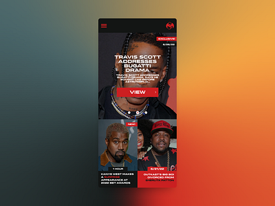 Web site mobile design: Hip Hop News Landing Page figma hip hop landing page news rap trap