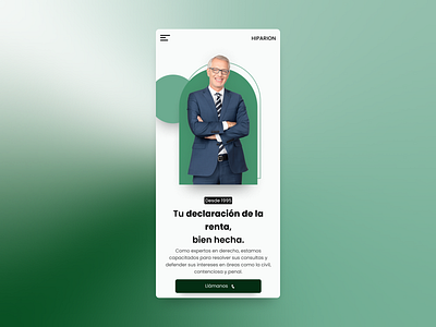 Web site mobile design: Tax Advisory Landing Page