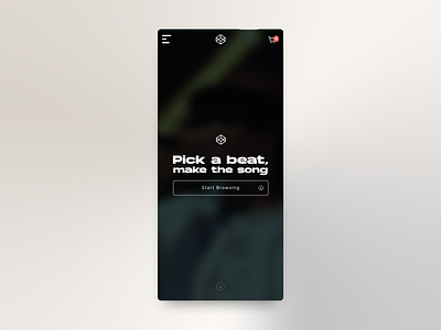 Web site mobile design: Beatmaker Landing Page