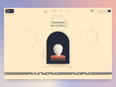 Web site design: Minimalist Decoration Landing Page decoration figma furniture landing page