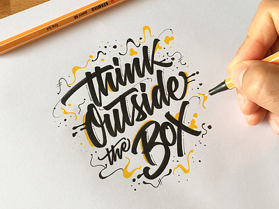 Thinking Outside crayola custom type lettering type typography