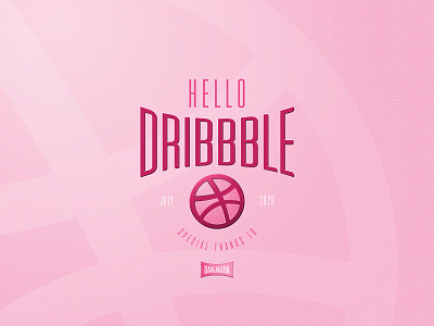 Hello dribbble debut dribbble hello illustration typography vector