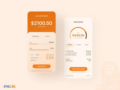 Loan calculator app design banking app calculator ui clean concept dailyui inspiration interface loan calculator minimal neumorphism redesign concept ui design