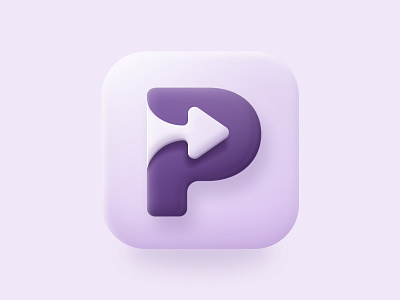 App Icon Concept app appdesign arrow branding button concept dailyui elegant gradient letters mobile ui purple uidesign visual design