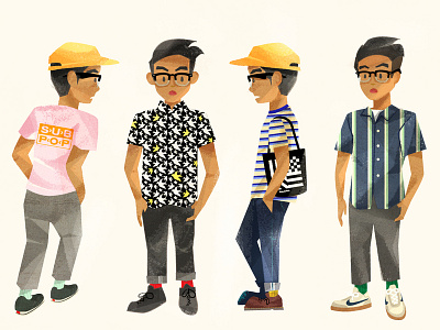Some Outfits turnarounds of the week illustration outfits