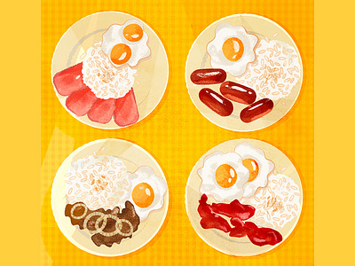 Filipino Breakfast breakfast filipino food food art silog