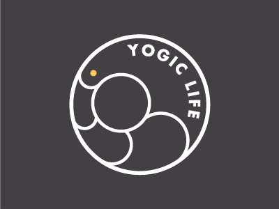 Yogic Life branding circle dot fibonacci golden ratio life logo yoga yoga logo
