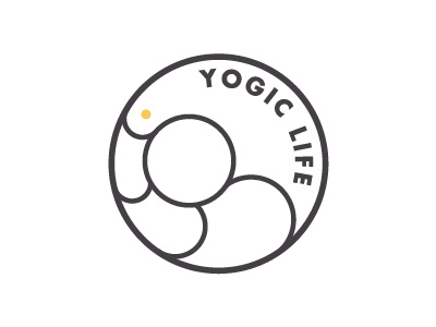 Yogic Life branding circle dot fibonacci golden ratio life logo yoga yoga logo