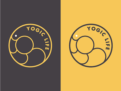 Yogic Life branding circle dot fibonacci golden ratio life logo yoga yoga logo