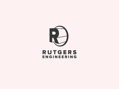 Rutgers 3d circle engineering lines old school r