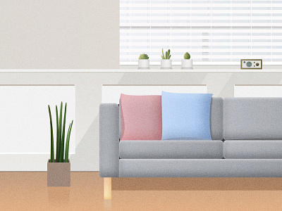 A living room design illustration ui