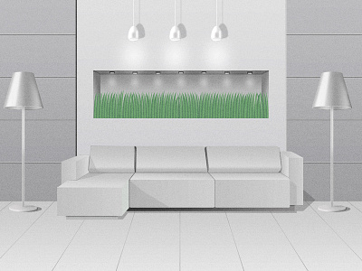 A living room design illustration ui