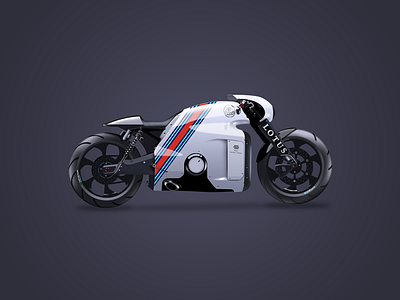 Lotus motorcycle photoshop