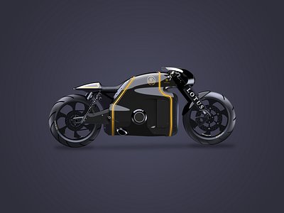 Lotus motorcycle photoshop