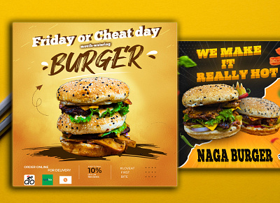Fast food flyer branding bun burger burgerita cheese design graphic design hot naga photoshop