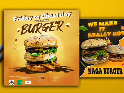 Fast food flyer branding bun burger burgerita cheese design graphic design hot naga photoshop