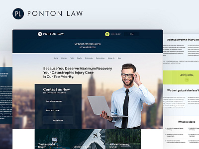 Ponton law behance clean colors design dribbble typography ui uidesign ux website